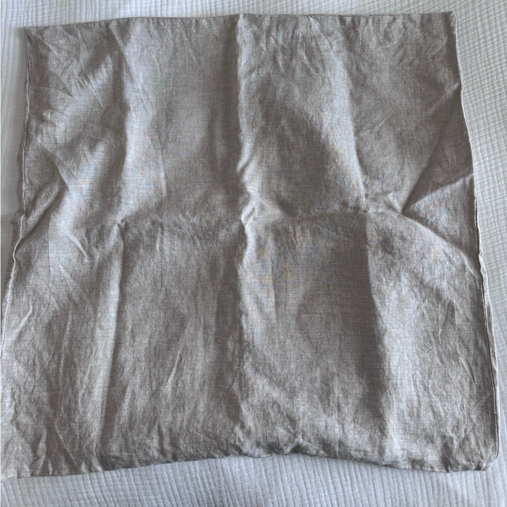 NWOT West Elm European Flax Euro Sham in natural flax, set of 2 - Picture 3 of 5